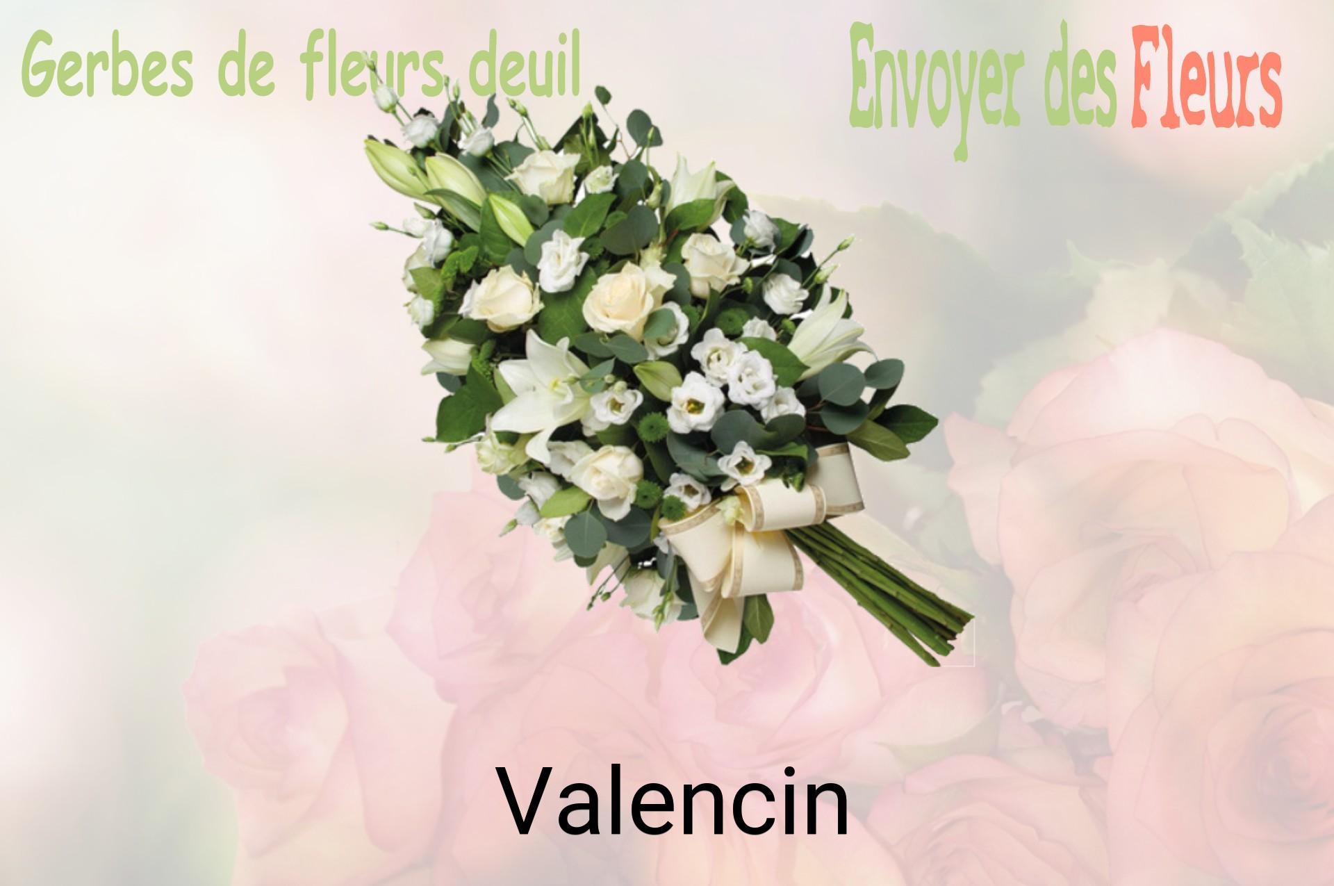 Gerbe de fleurs de deuil livrée à Valencin